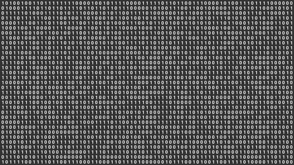 Wall Mural - random digital binary data screen background, abstract futuristic computer programing code technolog