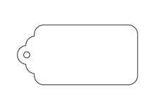 Scalloped Hang Tag Outline Template. Clipart Image