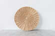 Wicker plate on a white background