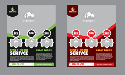 Wall Mural - Fast food flyer template