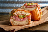 Fototapeta Tęcza - Italian Sub Sandwich