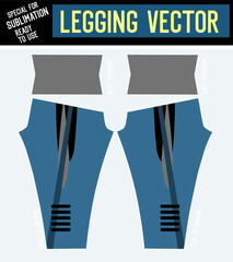 Wall Mural - fitness leggings pants vector with mold and ready to use  