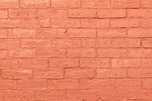 Old Red Painted Brick Wall