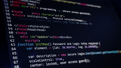 Wall Mural - computer code programming coding process