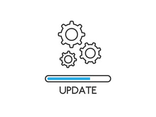 Canvas Print - update icon isolated white background. upgrade system concept. loading process or refresh. applicati
