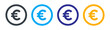 Money euro icon. Vector illustration