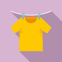 Wall Mural - Dryer tshirt icon, flat style