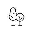 © yana - Two trees with a round and elongated crown, icon, vector.
