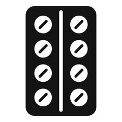 Canvas Print - Blister pills icon, simple style