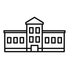 Sticker - Courthouse icon, outline style