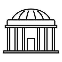 Sticker - Residential parliament icon, outline style