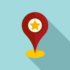 Poster - Sightseeing location icon, flat style