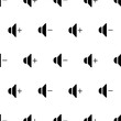 © Oleh - Speaker volume seamless pattern isolated on white background.