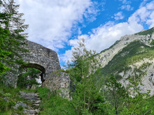 Remains Of The Fortress Porta Claudia In Scharnitz Austria