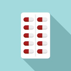 Sticker - Nursing pills icon, flat style