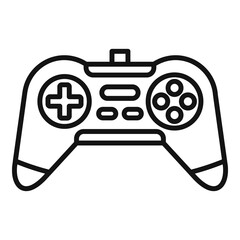 Poster - Joystick icon, outline style