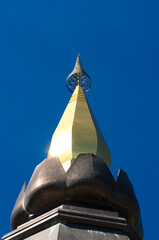 Massive pagoda blue sky background