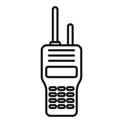 Wall Mural - Security service walkie talkie icon, outline style