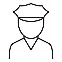 Wall Mural - Security service guard icon, outline style