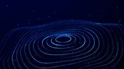 Leinwandbilder - Big Data visualization. Data technology illustration. Science background. 3D