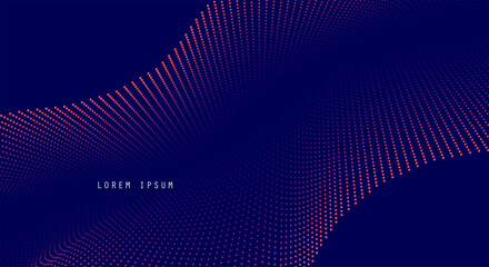 vector background with color abstract wave dots