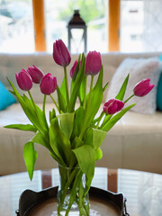 Wall Mural - bouquet of tulips in vase