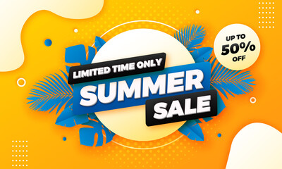 Wall Mural - Realistic Gradient Summer Sale Banner Design