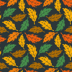 Wall Mural - seamless pattern with leaves