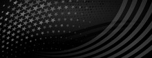 USA Independence Day Abstract Background With Elements Of American Flag In Black Colors