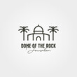 dome of the rock minimal logo vector symbol illustration design