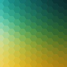 Bright Green Yellow Hexagonal Design Honeycomb Abstract Background