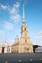 The Peter And Paul Cathedral Is A Russian Orthodox Cathedral Located Inside The Peter And Paul Fortress. Saint-Petersburg.