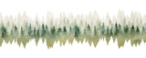Fototapeta Las - Seamless pattern with foggy spruce forest. Watercolor painting