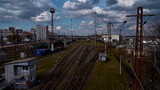 Fototapeta  - railway in the city