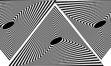 Black Triangle Op Art Style Modern Patterns For Design