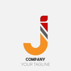 Poster - J Letter Logo Template vector icon illustration design