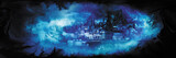 Fototapeta Kosmos - Fantasy vision city banner/Illustration horizontal banner with a dream of a fantasy town