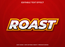 Roast Text Effect Template With Bold Style Use For Business Logo And Brand