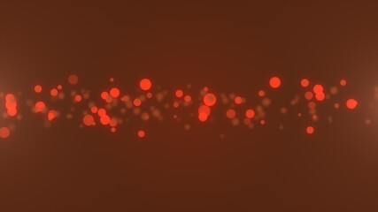 Wall Mural - Orange glow particles for technology background