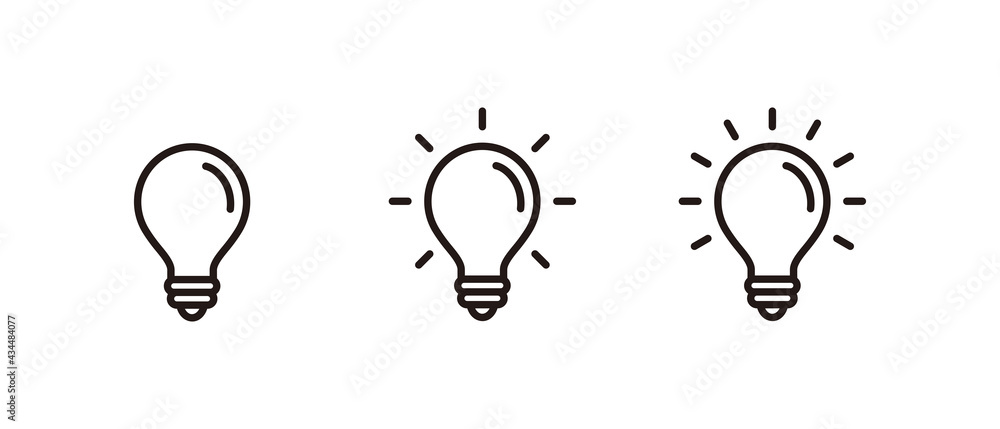 Light Bulb icon set, Idea icon symbol vector - obrazy, fototapety, plakaty 