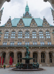 Sticker - Low angle shot of The Hamburg Rathaus,Town Hall, Germany