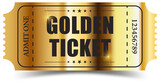 Fototapeta  - Realistic golden ticket