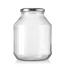 Wall Mural - glass jar isolated on white
