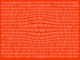digital world. binary code with zeros and ones on a computer screen. virtual realtiy.