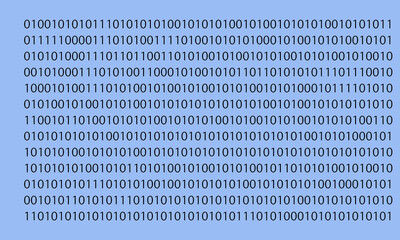 digital world. binary code with zeros and ones on a computer screen. virtual realtiy.