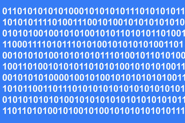 digital world. binary code with zeros and ones on a computer screen. virtual realtiy.