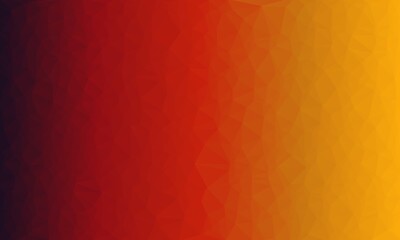 Poster - Abstract red and yellow gradient background with poly pattern