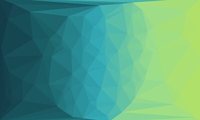 Abstract polygonal background with blue and green elements