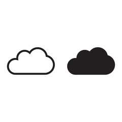 Canvas Print - Cloud Icon Vector. Simple flat symbol