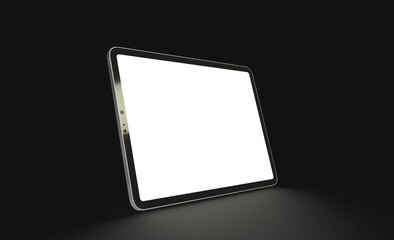 Wall Mural - Tablet 3d computer with blank screen illustration